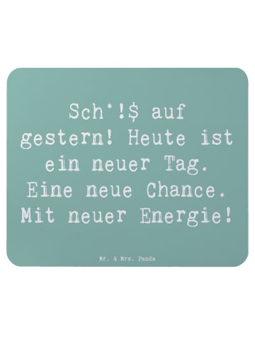 Mr. & Mrs. Panda Mouse Pad Spruch Selbstzweifel Neuanfang mit Sp... in Meeresbrise