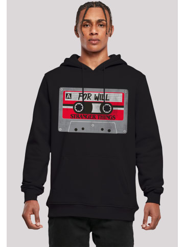 F4NT4STIC Hoodie Stranger Things Cassette For Will Netflix in schwarz
