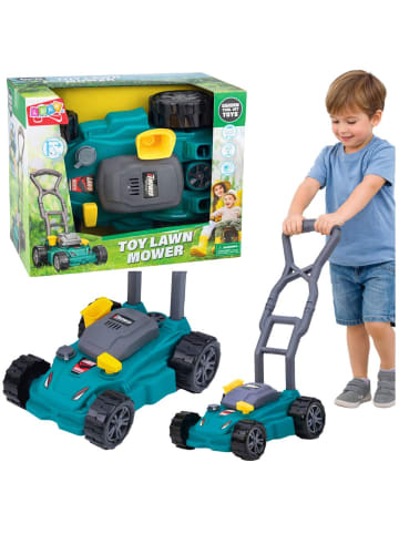 LEAN TOYS Rasenmäher-Schieber für Kindergärten mit Lichtern und Geräuschen (grün)