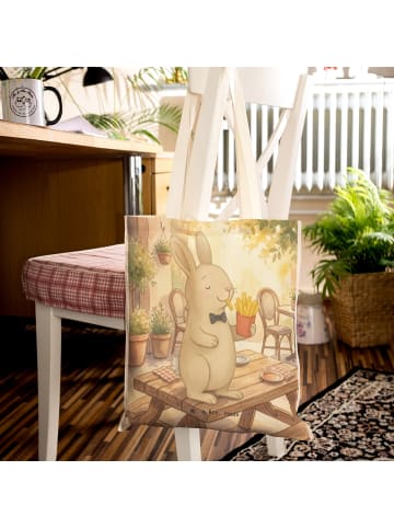Mr. & Mrs. Panda Tasche Hase Pommes Design ohne Spruch in Weiß