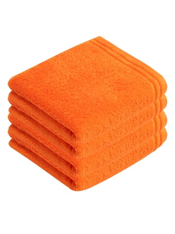 Vossen 4er Pack Handtuch in orange