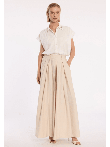 Ana Alcazar Palazzo Pants in Beige