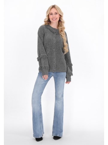 IZIA Women Cardigan in grey melange