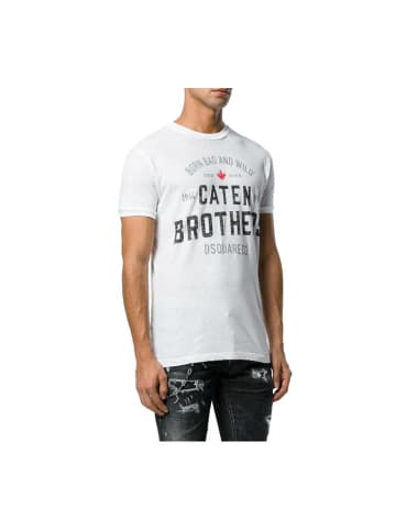 Dsquared2 Caten Brothers T Shirt Weiß