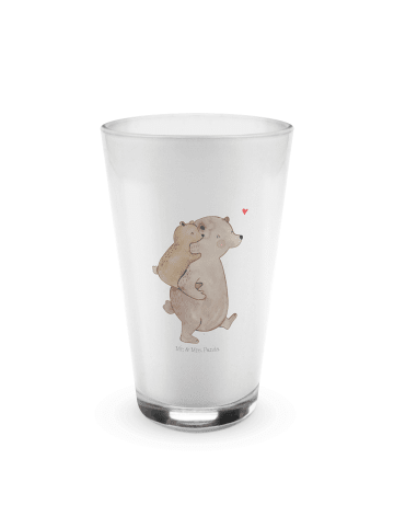Mr. & Mrs. Panda Trinkglas Papa Bär ohne Spruch in Transparent
