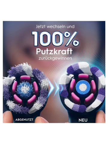 Oral-B Aufsteckbürsten „iO Strahlendes Weiss“ in Schwarz (8 St. - FFU)