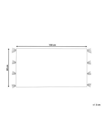 Beliani Kurzflor TUZLA in Braun - (W) 80 x (H) 3 x (L) 150 cm