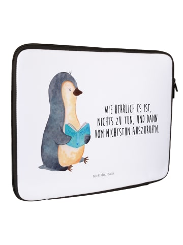 Mr. & Mrs. Panda Notebook Tasche Pinguin Buch mit Spruch in Weiß
