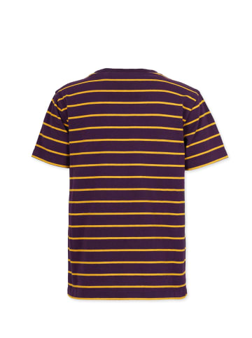 Band of Rascals T-Shirt " Striped " in dark-purple-mustard
