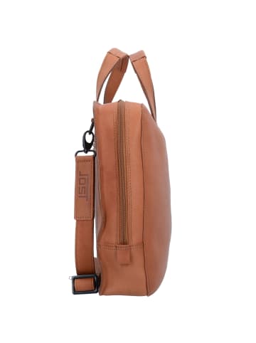 Jost Futura Aktentasche Leder 38 cm Laptopfach in cognac