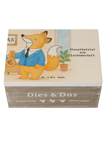 Mr. & Mrs. Panda Holzkiste Steuerberater Leidenschaft Design mit... in Weiß