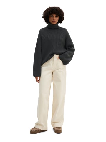 Marc O'Polo Gerippter Rollkragen-Pullover loose in Broken Graphite