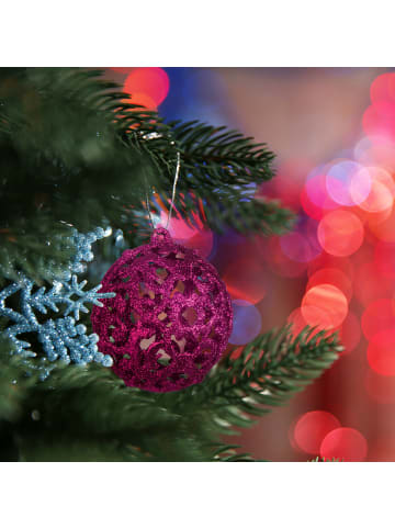 relaxdays 50-tlg. Weihnachtskugeln Set in Pink
