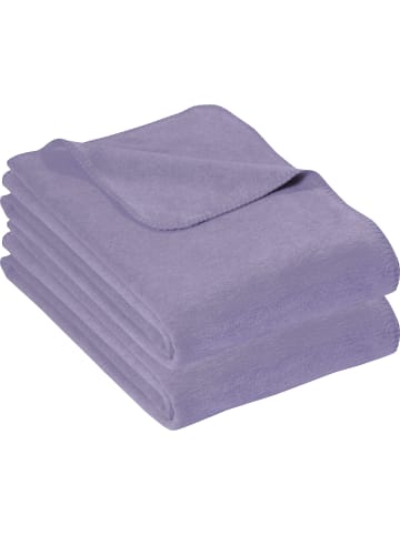 Erwin Müller Baumwolle Wohndecke 2er-Pack in flieder