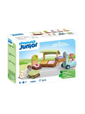 Playmobil Spielfigurenset Junior: Bio-Marktstand & Gabelstapler
