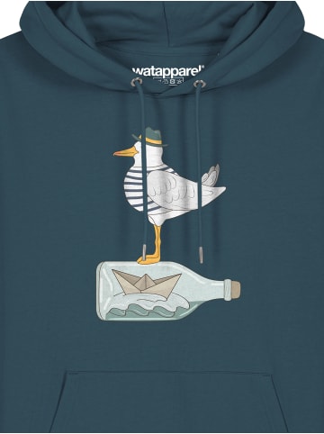wat? Apparel Sweatshirt Möwe mit Hut in Petrol