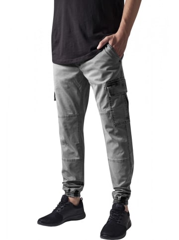 Urban Classics Jogginghose Washed Cargo Twill comfort/relaxed in Grau