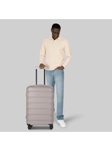 D&N South Dakota 4 Rollen Trolley M 66 cm mit Dehnfalte in champagner