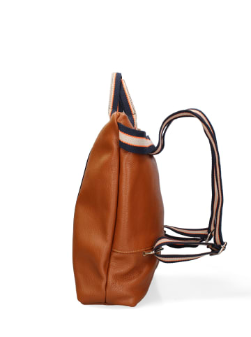 Gave Lux Handtasche, die sich in einen Rucksack umwandeln lässt in DARK LEATHER AND BLUE