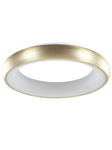 Beliani Deckenleuchten ATARAN in Gold/Weiß - (W) 45 x (H) 10 x (L) 45 cm