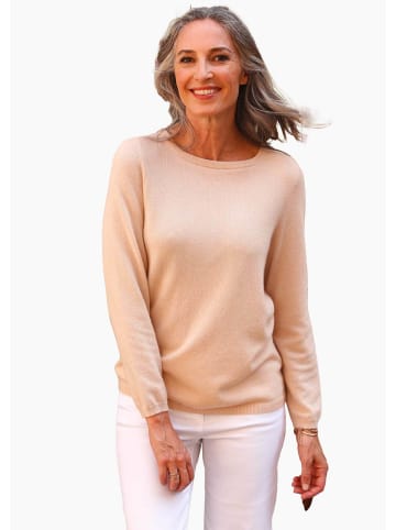 GOLDNER Kaschmirpullover mit U-Boot Ausschnitt in violett