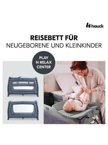 Hauck Reisebett Play N Relax Center mit Wickelauflage, in blau