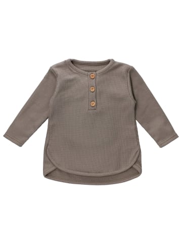 MaBu Kids Shirt Langarm Nice, Wild & Cute in taupe