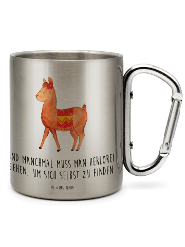 Mr. & Mrs. Panda Becher Alpaka Stolz mit Spruch in Silber