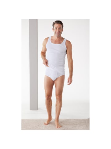 Erwin Müller Baumwolle, Feinripp Unterhemd 2er-Pack in weiss