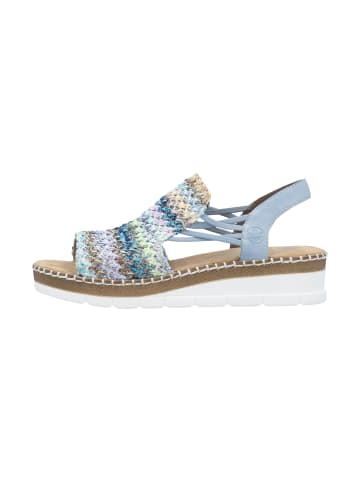 rieker Flechtana-Sandalen mit Gummizug Mehrfarbig