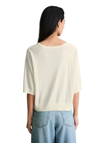 Marc O'Polo DENIM Kurzarm-Pullover relaxed in Creamy White