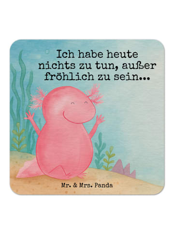 Mr. & Mrs. Panda Bierdeckel Axolotl Hurra Design mit Spruch in Weiß