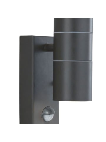 Licht-Erlebnisse Außen Wandlampe (B)7 x (H)21 cm in Grau