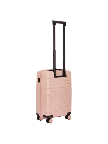 BRIC`s BY Ulisse - 4-Rollen-Kabinentrolley 55 cm (grey blue) in pearl pink