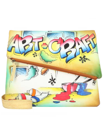 Greenland Nature Art+Craft Umhängetasche Leder 30 cm handbemalt
