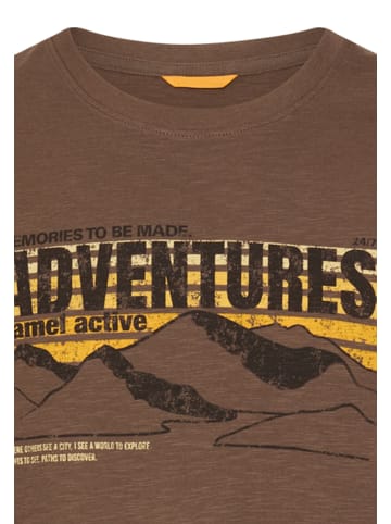 Camel Active T-Shirt aus reiner Baumwolle in Schlammbraun