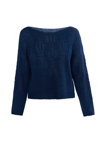 DreiMaster Klassik Damen Pullover in Blau Grau