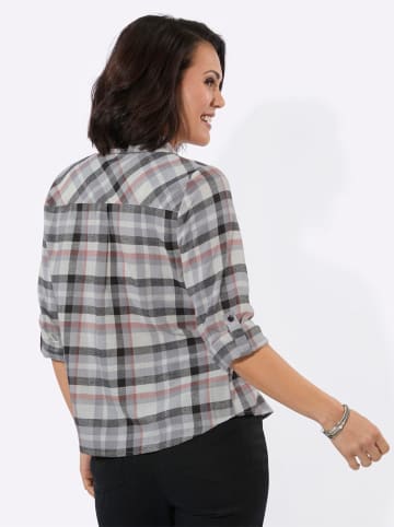 WITT WEIDEN Karo-Bluse in graphit-ecru-kariert