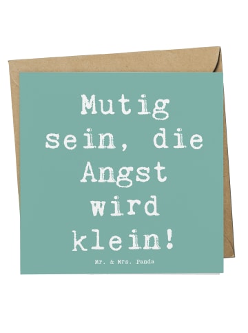 Mr. & Mrs. Panda Glückwunschkarte Spruch Angst überwinden mit Sp... in Meeresbrise