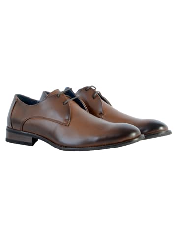 Enzo Marconi Leder-Derby-Schuhe Braun