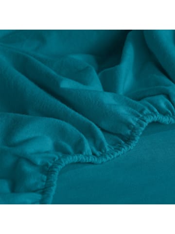 Erwin Müller Biber Spannbettlaken Garmisch in petrol