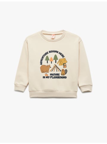 KOTON SWEATSHIRTS in Ekru