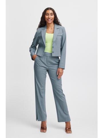 b. young BYDANTA STRAIGHT PANTS - HEAVY WOVEN Regular fit in True Navy Melange