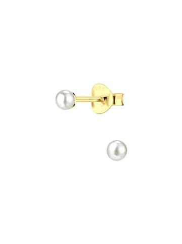 Alexander York Ohrringe, Ohrstecker PERLE classic 3 mm  in Gold aus 925 Sterling Silber, 2-tlg.