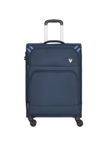 Roncato Twin 4 Rollen Trolley M 65 cm in blu notte