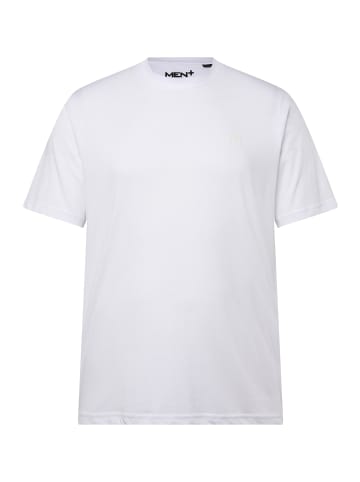 Men Plus Kurzarm T-Shirt in schneeweiß