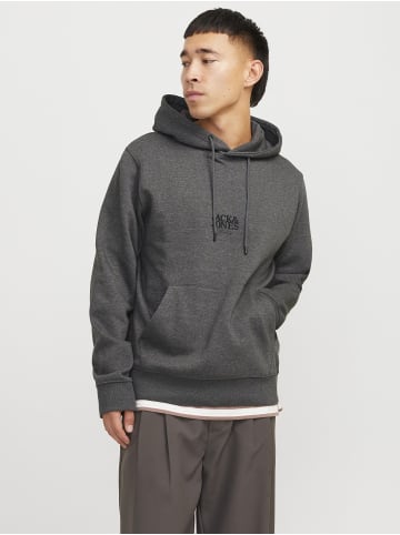 Jack & Jones Kapuzenpullover in Dark Grey Melange