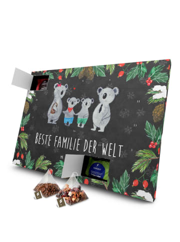 Mr. & Mrs. Panda Tee Adventskalender Koala Familie zwei mit Spruch in Kreidetafel
