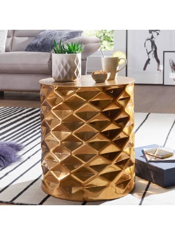 KADIMA DESIGN Beistelltisch 43,5x48x43,5 cm Aluminium Couchtisch Orientalisch