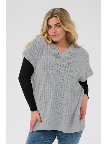 KAFFE curve Poncho KCrosa Loose fit in Grey Melange